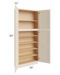 Midtown Cream Shaker 36x12x84 Pantry Cabinet