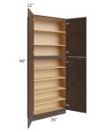 Tuscan Kona Brown 36x12x90 Pantry Cabinet