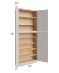 Midtown Light Grey Shaker 36x12x90 Pantry Cabinet