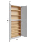 Tuscan Painted Grey 36x12x96 Pantry Cabinet