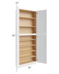 Midtown White Shaker 36x12x96 Pantry Cabinet
