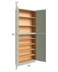 Midtown Pistachio Green Shaker 36x12x96 Pantry Cabinet