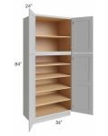 Tuscan Painted Grey 36x24x84 Pantry Cabinet