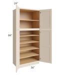 Midtown Cream Shaker 36x24x84 Pantry Cabinet