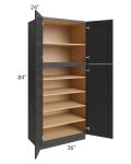 Midtown Black Shaker 36x24x84 Pantry Cabinet