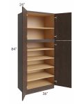 Vienna Kona Brown 36x24x84 Pantry Cabinet