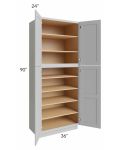 Tuscan Painted Grey 36x24x90 Pantry Cabinet