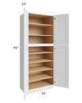 Midtown White Shaker 36x24x90 Pantry Cabinet
