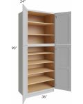 Midtown Painted Grey Shaker 36x24x90 Pantry Cabinet