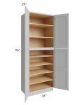 Tuscan Painted Grey 36x24x96 Pantry Cabinet