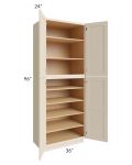 Midtown Cream Shaker 36x24x96 Pantry Cabinet