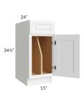 Lakewood White 15" Tray Divider Base Cabinet