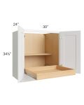 Lakewood White 30" Full Height Base Cabinet with 1 Rollout Tray
