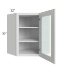 Lakewood White 24x30 Wall Diagonal Corner Cabinet (Prepped for Glass Doors)