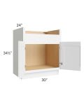 Lakewood White 30" Farm Sink Base Cabinet