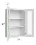 Lakewood White 24x36 Wall Glass Door Cabinet (Prepped for Glass Doors)