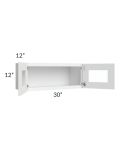 Lakewood White 30x12 Decorative Wall Cabinet