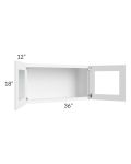 Lakewood White 36x18 Decorative Wall Cabinet
