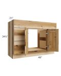 Prairie Shaker 48" Vanity Sink Base Cabinet 
