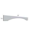 Asheville Grey Shaker 54" Arched Valance