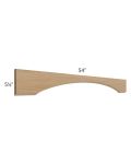 Asheville Rift Oak Shaker 54" Arched Valance