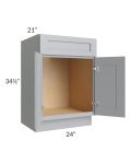Asheville Grey Shaker 24" Vanity Sink Base Cabinet