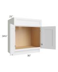 Bayville White 30" Vanity Sink Base Cabinet