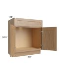 Asheville Rift Oak Shaker 30" Vanity Sink Base Cabinet