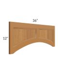 Artisan Walnut Shaker 36x12 Arched Valance
