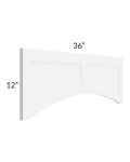 Vail White Shaker 36x12 Arched Valance