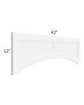 Aspen White Shaker 42x12 Arched Valance
