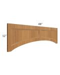 Artisan Walnut Shaker 48x12 Arched Valance