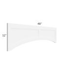 Portland White 48x12 Arched Valance