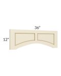 Casselton Ivory 36" Raised Panel Door Valance 