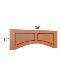 Lexington Cinnamon Glaze 36" Raised Panel Door Valance - Out of stock through June