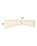 Phoenix Cream Glaze 48" Raised Panel Door Valance 