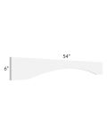 Aspen White Shaker 54" Valance (Trimmable)