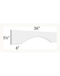 Midtown White Shaker 36" Arched Valance