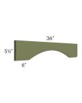 Midtown Hunter Green Shaker 36" Arched Valance