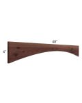 Farmhouse Walnut Shaker 48" Arched Valance 