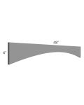 Stratton Dark Grey Shaker 48" Arched Valance