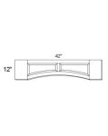 Vienna 42" Arched Raised Panel Valance (Trimmable)