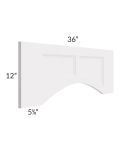 Tuscan Cloud 36" Arched Recessed Panel Valance (Trimmable)
