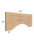 Tuscan Timber 36" Arched Recessed Panel Valance (Trimmable)