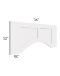 Vienna Cloud 36" Arched Recessed Panel Valance (Trimmable)