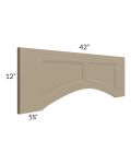 Tuscan Oyster 42" Arched Raised Panel Valance (Trimmable)