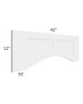 Midtown Cloud Shaker 42" Arched Raised Panel Valance (Trimmable)