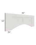 Midtown Light Grey Shaker 42" Arched Recessed Panel Valance (Trimmable)