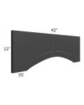 Midtown Black Shaker 42" Arched Recessed Panel Valance (Trimmable)
