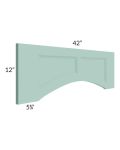 Midtown Mint Green Shaker 42" Arched Recessed Panel Valance (Trimmable)
